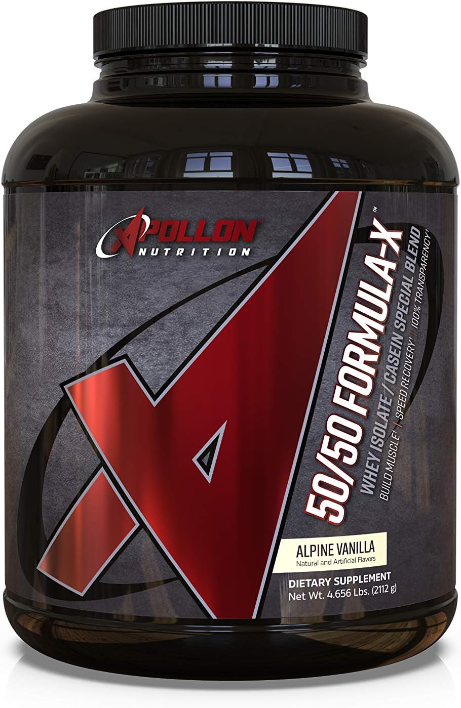 Apollon Nutrition50/50 Formula-X | Whey Isolate and Casein Protein | 5 lb (Alpine Vanilla)