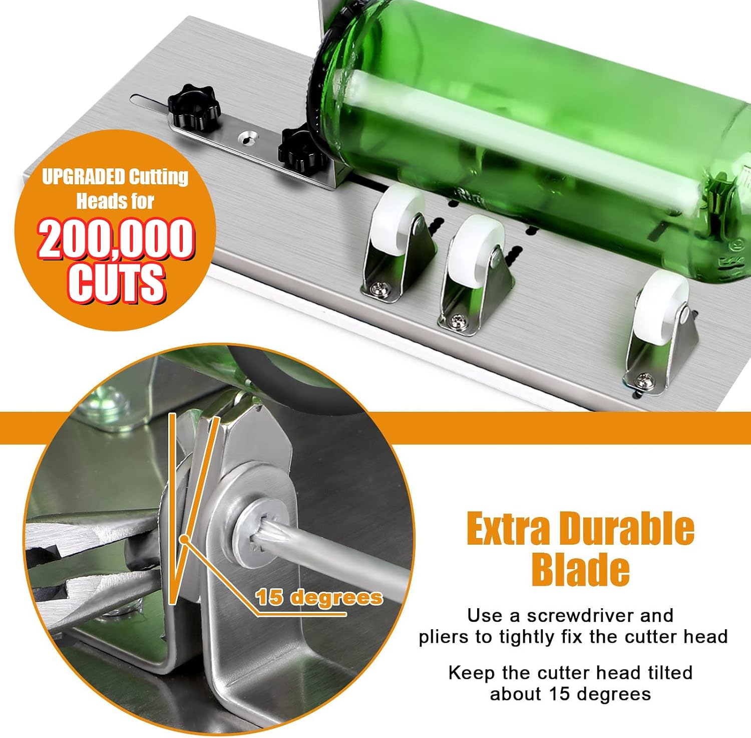 Glass Bottle Cutter Kit, Bottle Cutter DIY Machine for Cutting Square Round Oval Bottles, with Pencil Glass Cutter Tool Kit for Cutting Wine, Beer, Liquor, Whiskey, Alcohol, Champagne, and Mason Jars