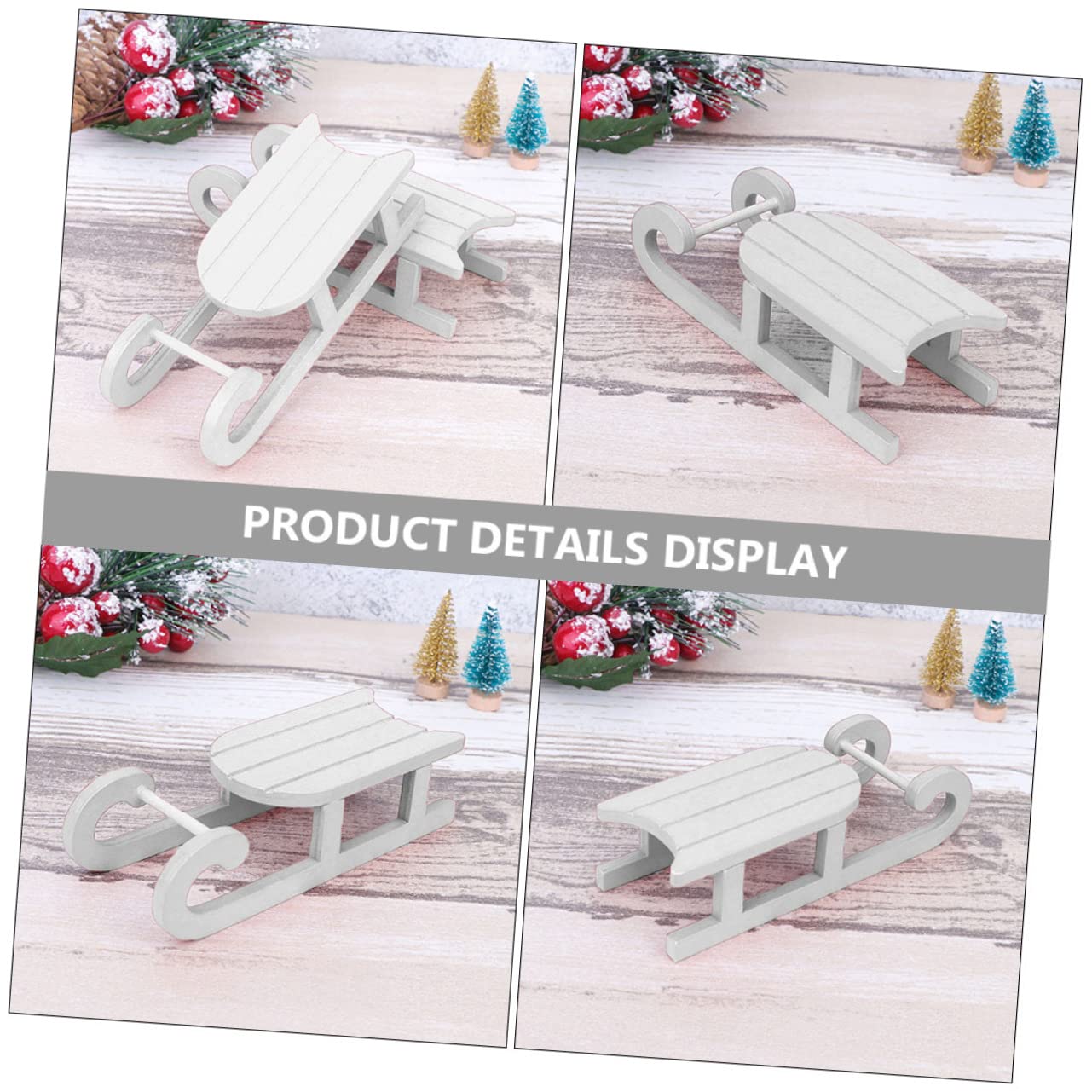 Cabilock 5 Set Ornamenti Di Slitta Di Natale Accessori Per Le Vacanze Giocattoli Da Neve Regalini Natalizi Christmas Decorazioni Natalizie Ornamento Di Slitta Di Natale 2 Pezzi * 5