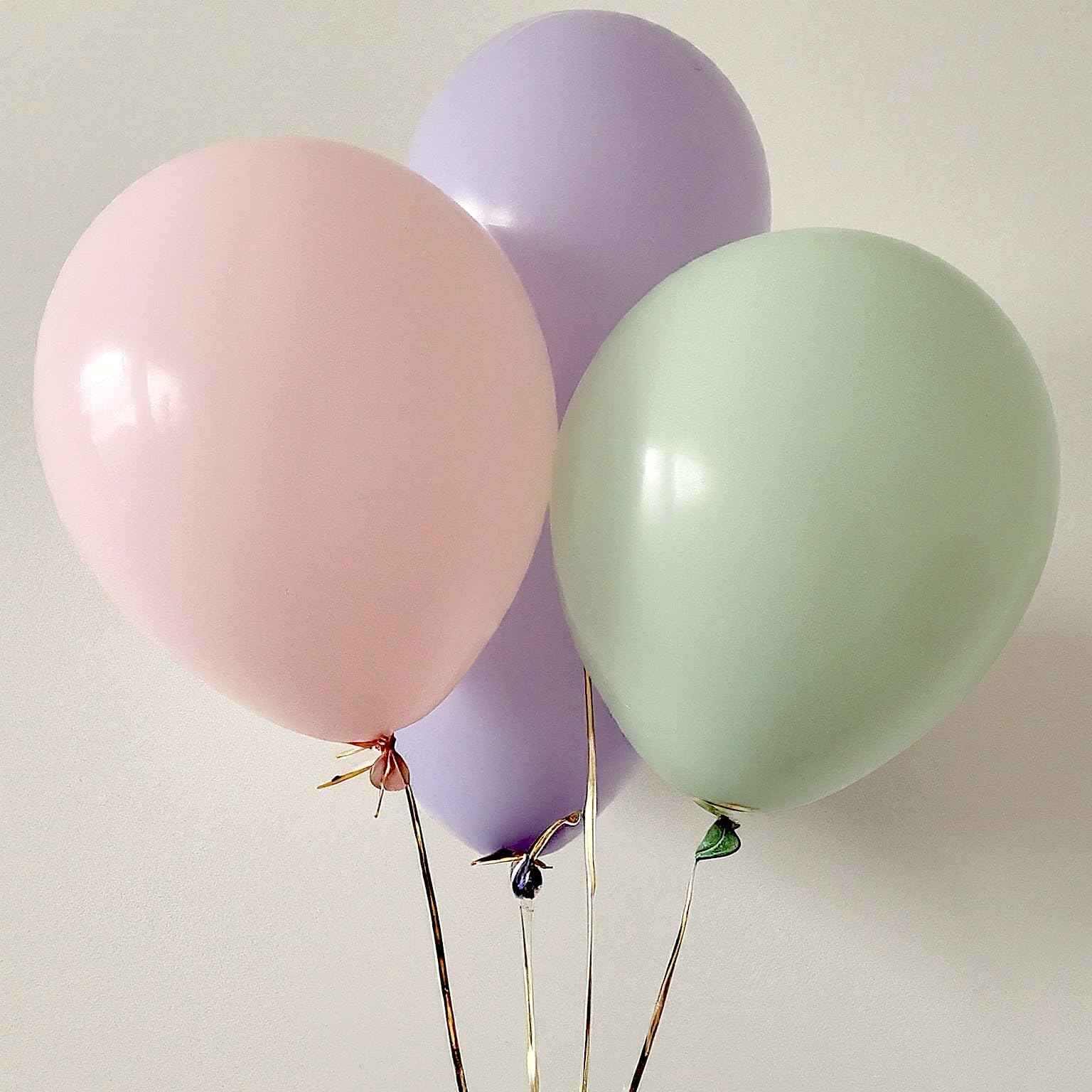 AMFIN (Pack of 50) Pastel Birthday Decoration Item Balloons - Pink, Purple & Green 1
