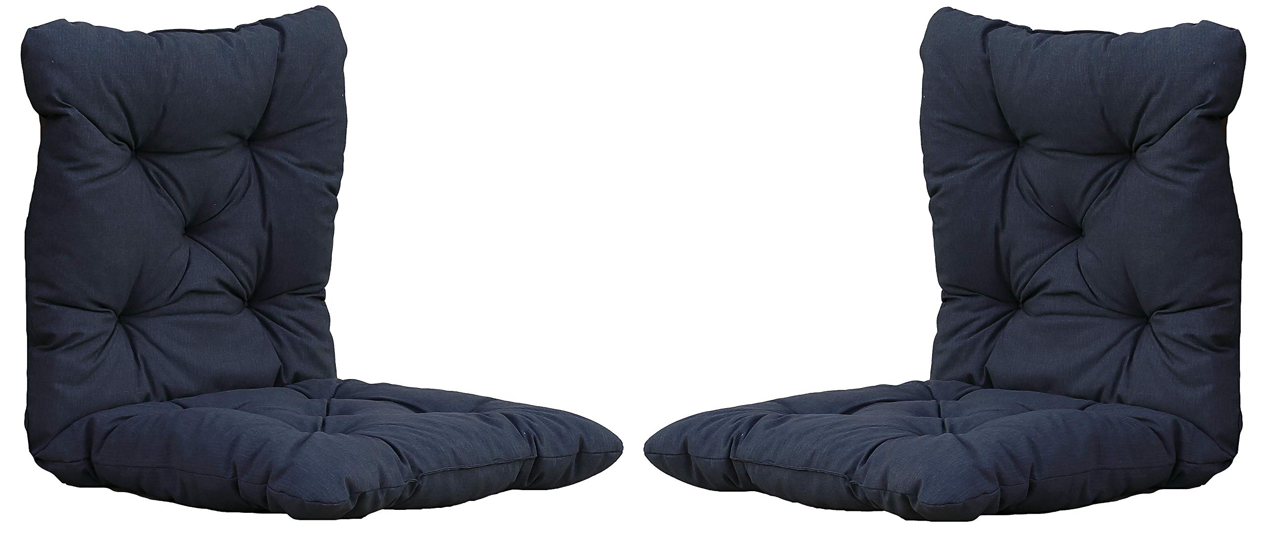 Chicreat Set mit 2 Sitzkissen 98 x 50 x 8 cm, Dunkelgrau