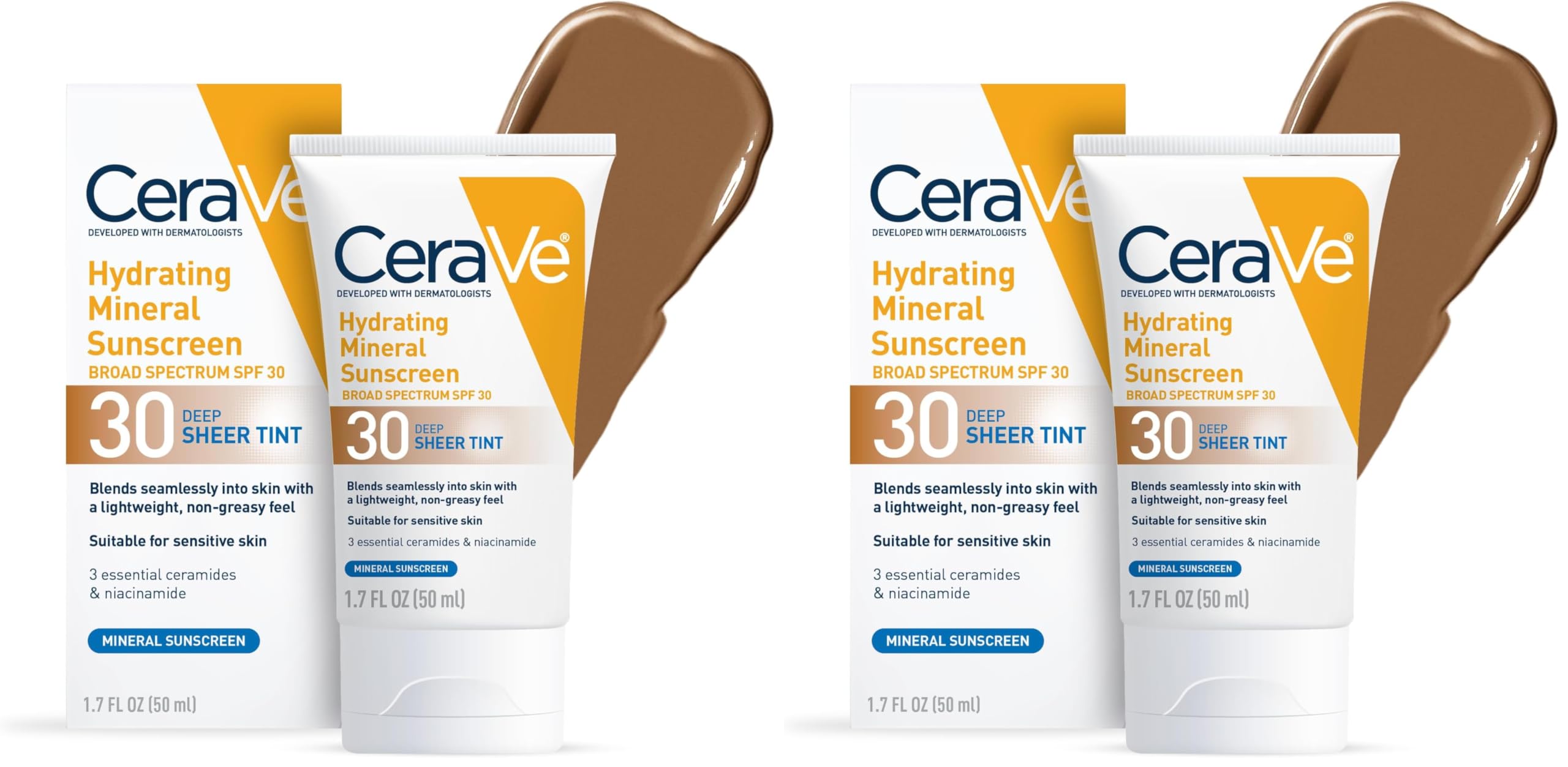Amazon.com: CeraVe Hydrating Mineral Sunscreen SPF 30 with Sheer