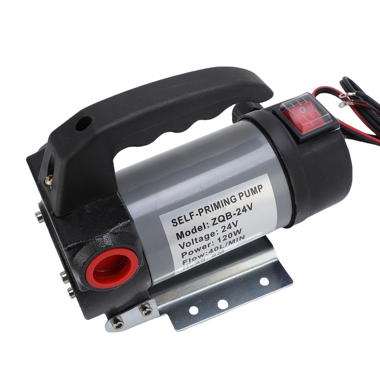 Generic Elektryczna Pompa do Przetaczania Paliwa o Mocy 120 W Zestaw Samozasysającej Pompy Gazowej 40 L/min z Silnikiem Miedzianym do Stacji Benzynowych Ciężarówki i Sprzęt Rolniczy Pompa