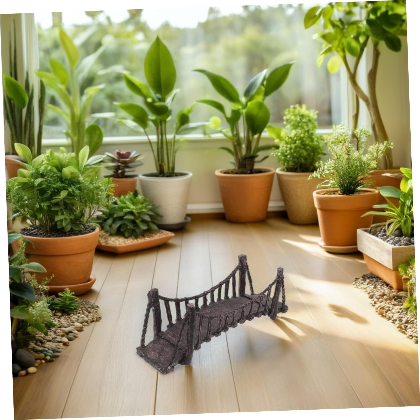 5 Piezas Puentes Miniatura para Jardín de Hadas Decoración de Resina para Acuarios Ornamentos para Paisaje de Peceras Accesorios para Micro Paisajismo Fácil Instalación y Limpieza