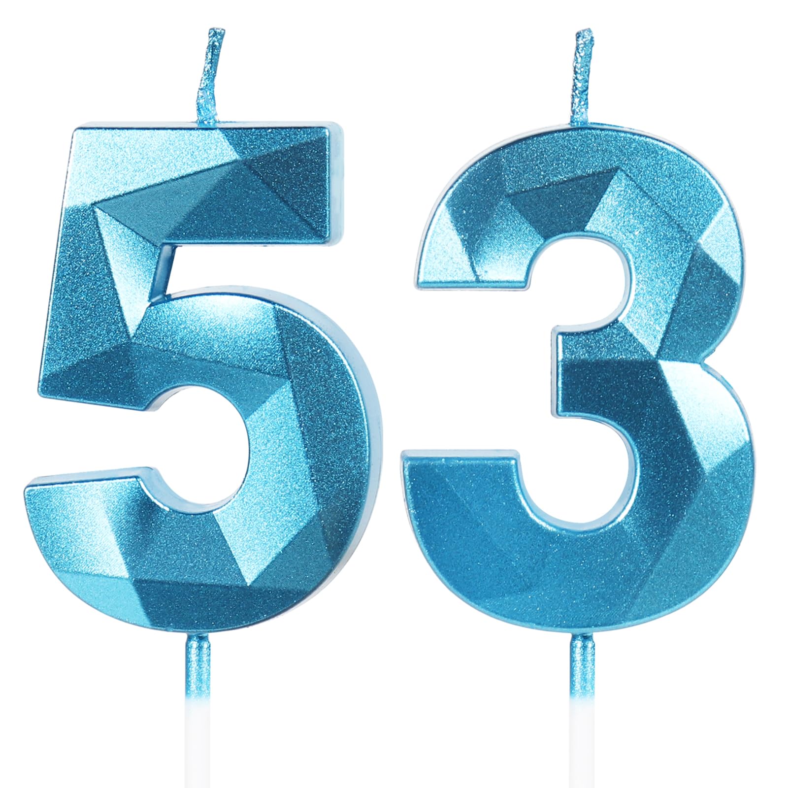Yiran 50th Birthday Candles, Gold Number 50 Happy Birthday Candles, Cake Topper Decorations for Birthday Party, Wedding Anniversary Celebration Supply — view 35