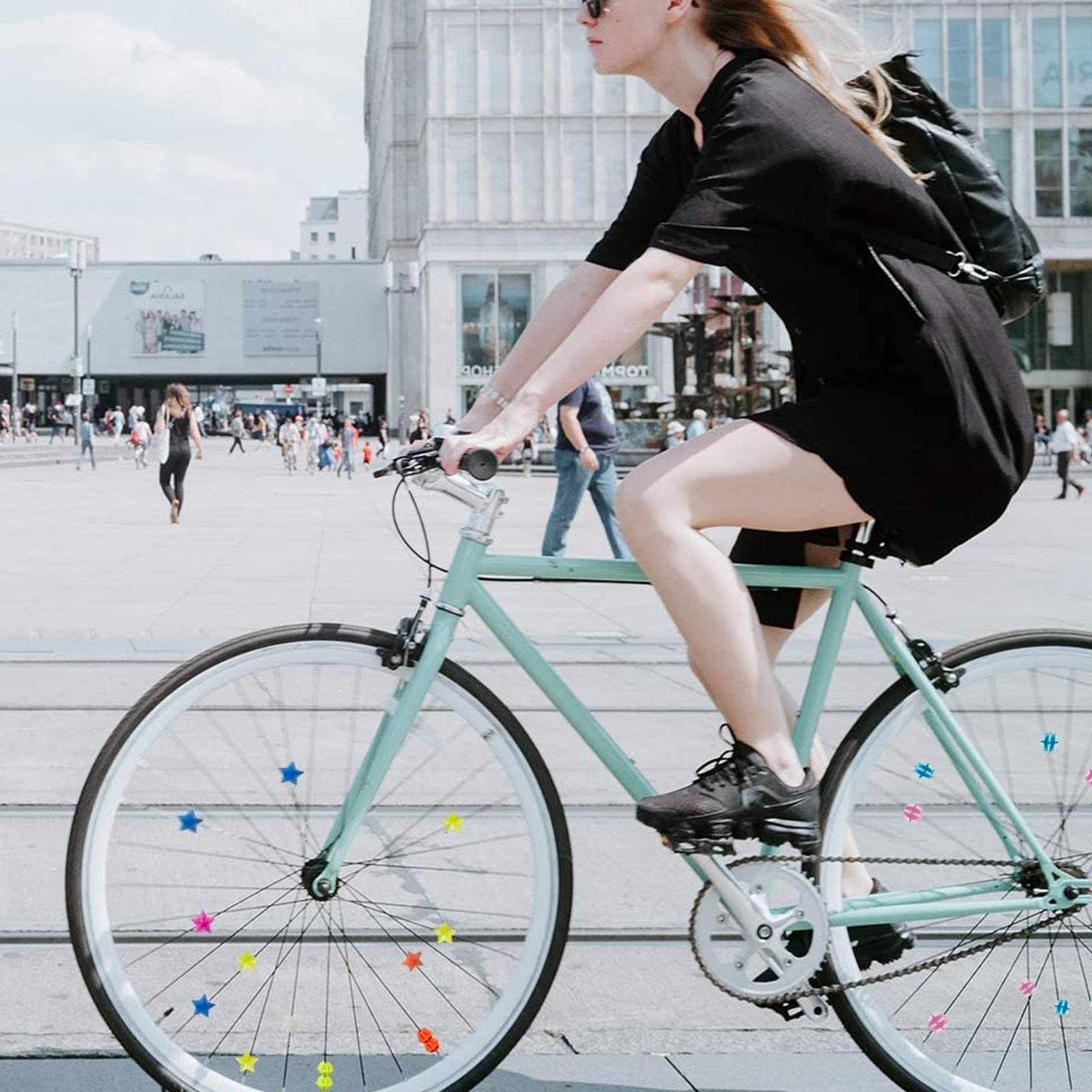 Perline Per Raggi Di Bicicletta - 144 Clip Colorate A Forma Di Cuore, Stella E Pallina - Foto 3