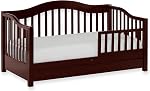 Dream On Me Lit de jour pour tout-petits en Espresso – Greenguard Or & Baby Safety Alliance certifié, conception basse à flottante, rail amovible de protection de sécurité, finition non toxique, comprend tiroir de rangement