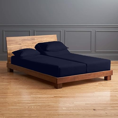 Vista 76 de Juego de sábanas divididas tamaño Queen ajustable, bolsillo extra profundo de 28 pulgadas, 800 hilos, 100% algodón egipcio