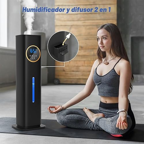 Miniatura 6 de Humidificadores para dormitorio, humidificador de 2.1 galón8 litros para habitación grande con difusor de aceite esencial, humidificadores de niebla