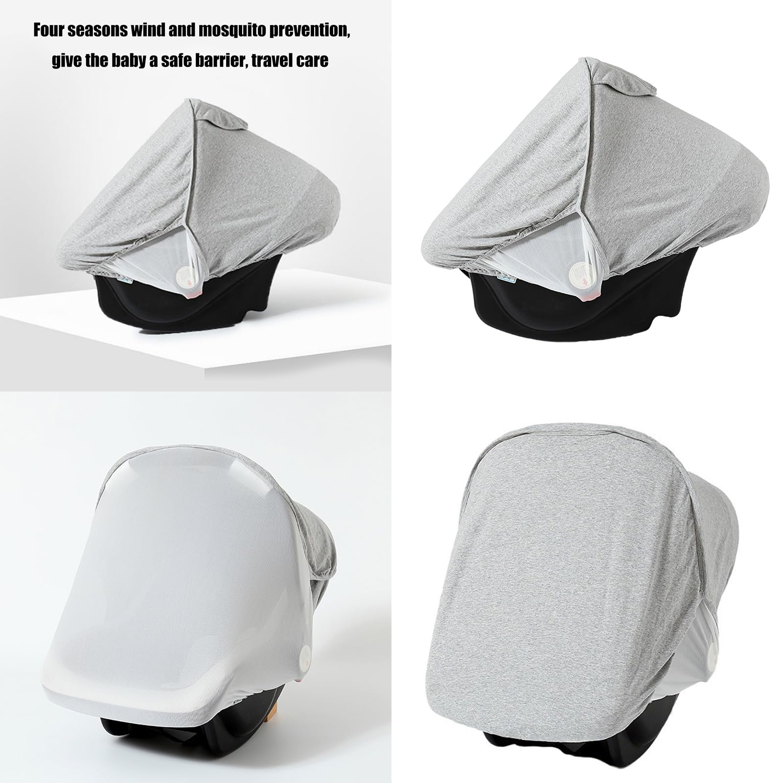 Custodia antivento per seggiolino auto, resistente, Gray