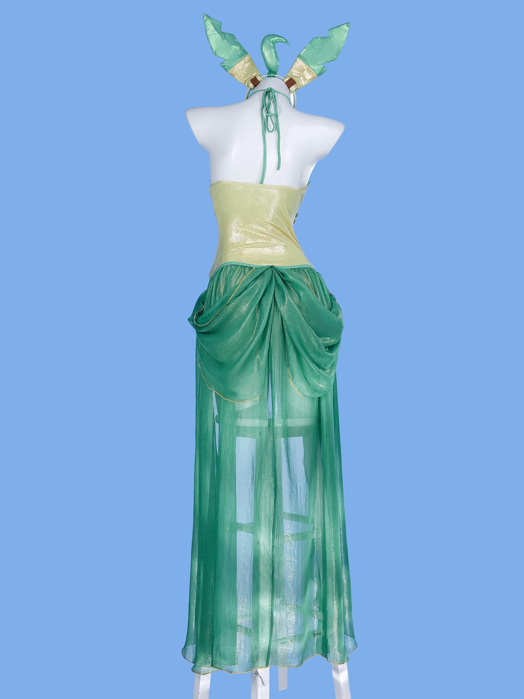 haikyuu Women Cosplay One Piece Swimsuit with Wrap Skirt Chiffon Anime Bathing Suit Cutout Halter Elf Fairy Style