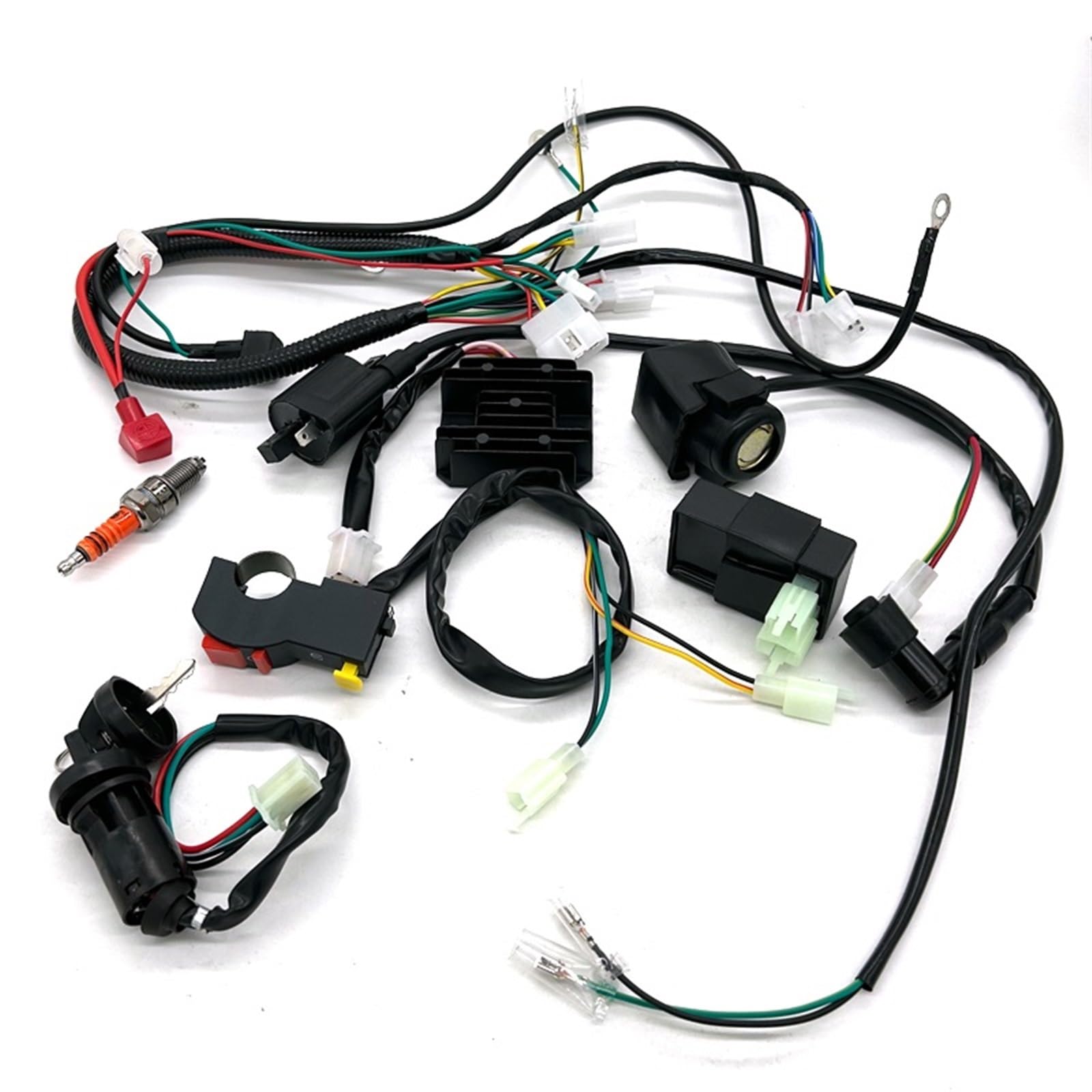 Kabelbaum FüR Motorrad Komplette Elektrik Kabelbaum CDI Zündspule Kit for Dirt Motorrad 125cc-250cc FüR Motorrad