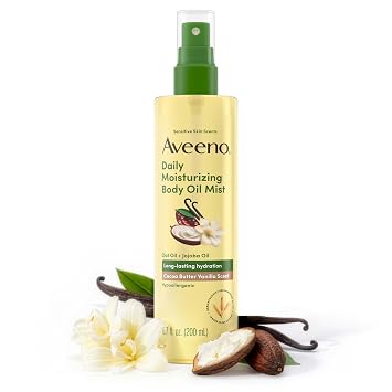 Aveeno Daily Moisturizing Body Oil Mist, Cocoa Butter Vanilla Scent, 6.7 fl. oz