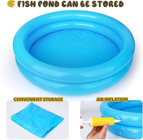 Miniatura 9 de Juego de pesca magnético, 45 piezas, peces flotantes del océano y mar, animales coloridos con bolsa de almacenamiento portátil de red, juego de