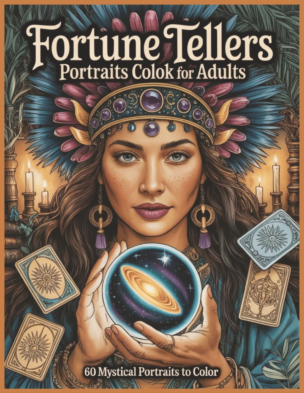 Fortune Tellers Portraits Coloring Book for Adults: 60 Stunning Grayscale Images for Fun and Stress Relief Large Print (Grayscale Portraits Coloring Books)