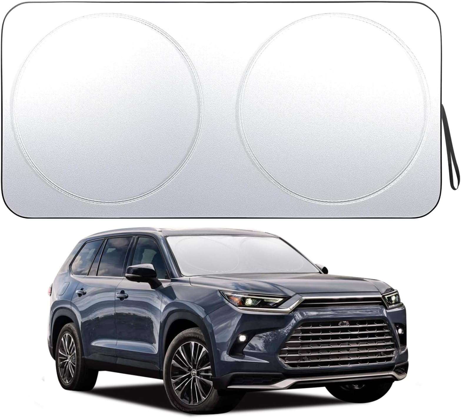 Windshield Sun Shade Car Window Shade UV Reflector Keeps Vehicle Cool Folding Sun Visor Heat and Sun Reflector (Large 63 x 33.9 inches