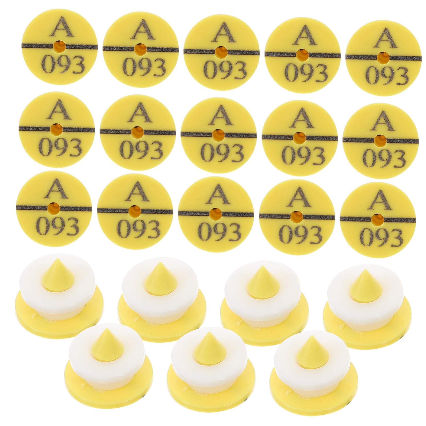 BESPORTBLE 250 Pièces étiquettes d'oreille de lapin Fournitures pour animaux Accessoires d'identification pour animaux étiquettes d'animaux d'oreille d'animaux Plastique