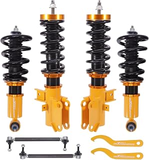 Coilovers for Chevrolet Camaro 2010-2015, Height Adjustable Coilovers Suspension Kit, Preset Damping Lowering Kit Gold