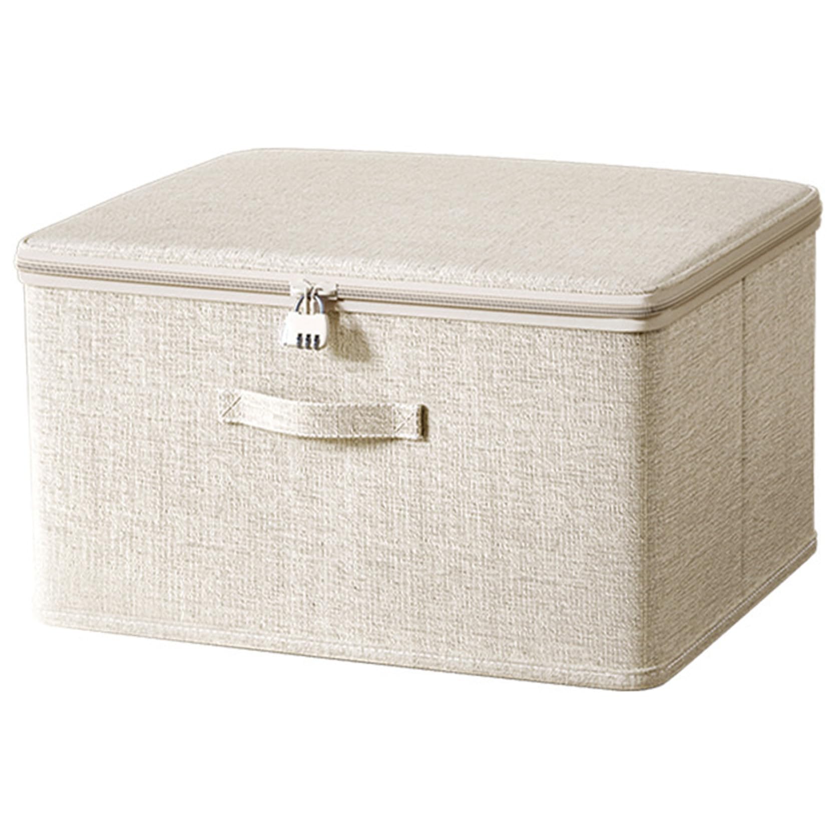 Boîte de rangement avec serrure conteneur pliable empilable lavable
