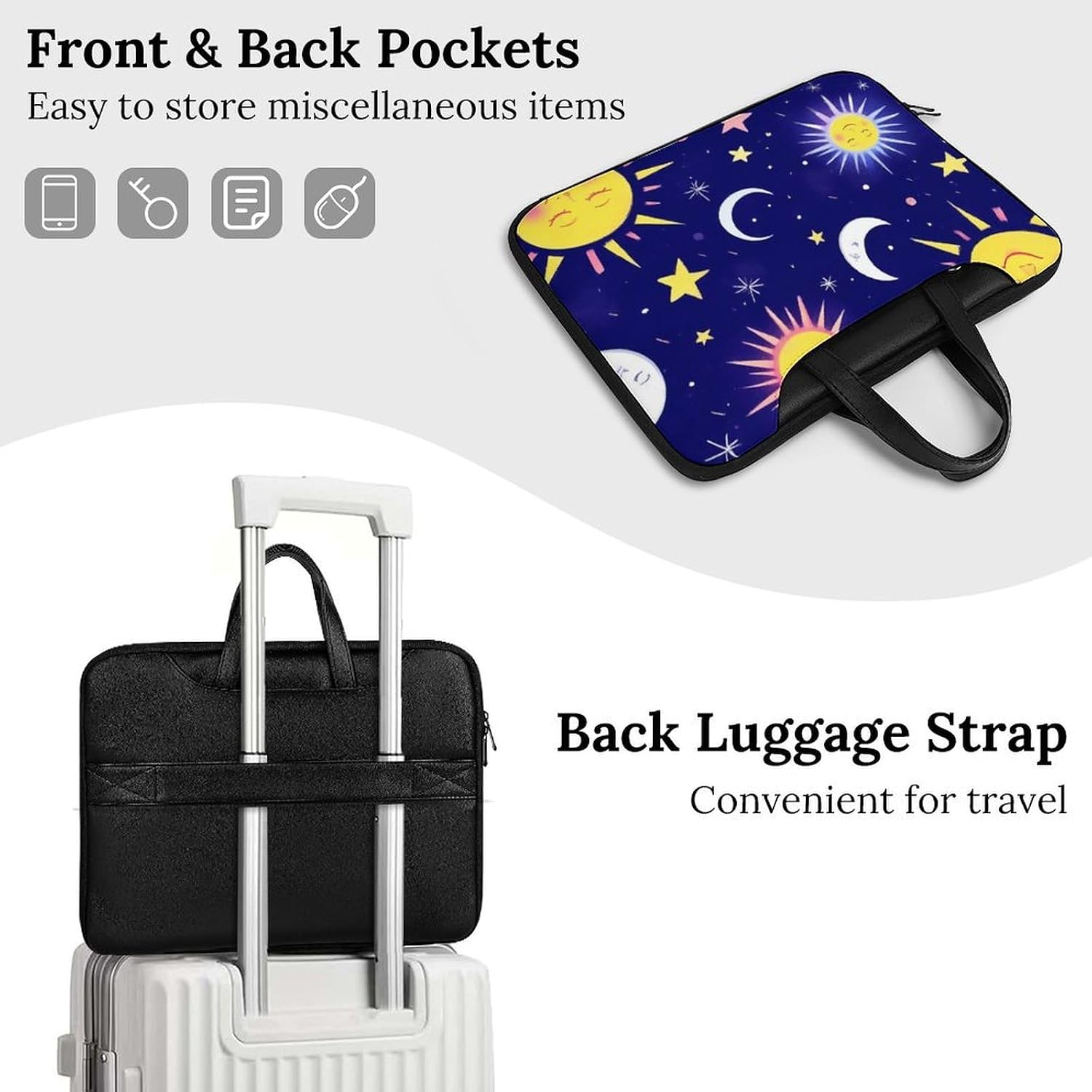 Womens Waterproof Laptop Sleeve Case Ladies Briefcase Portable Messenger Bag Computer Shoulder Bags for Travel