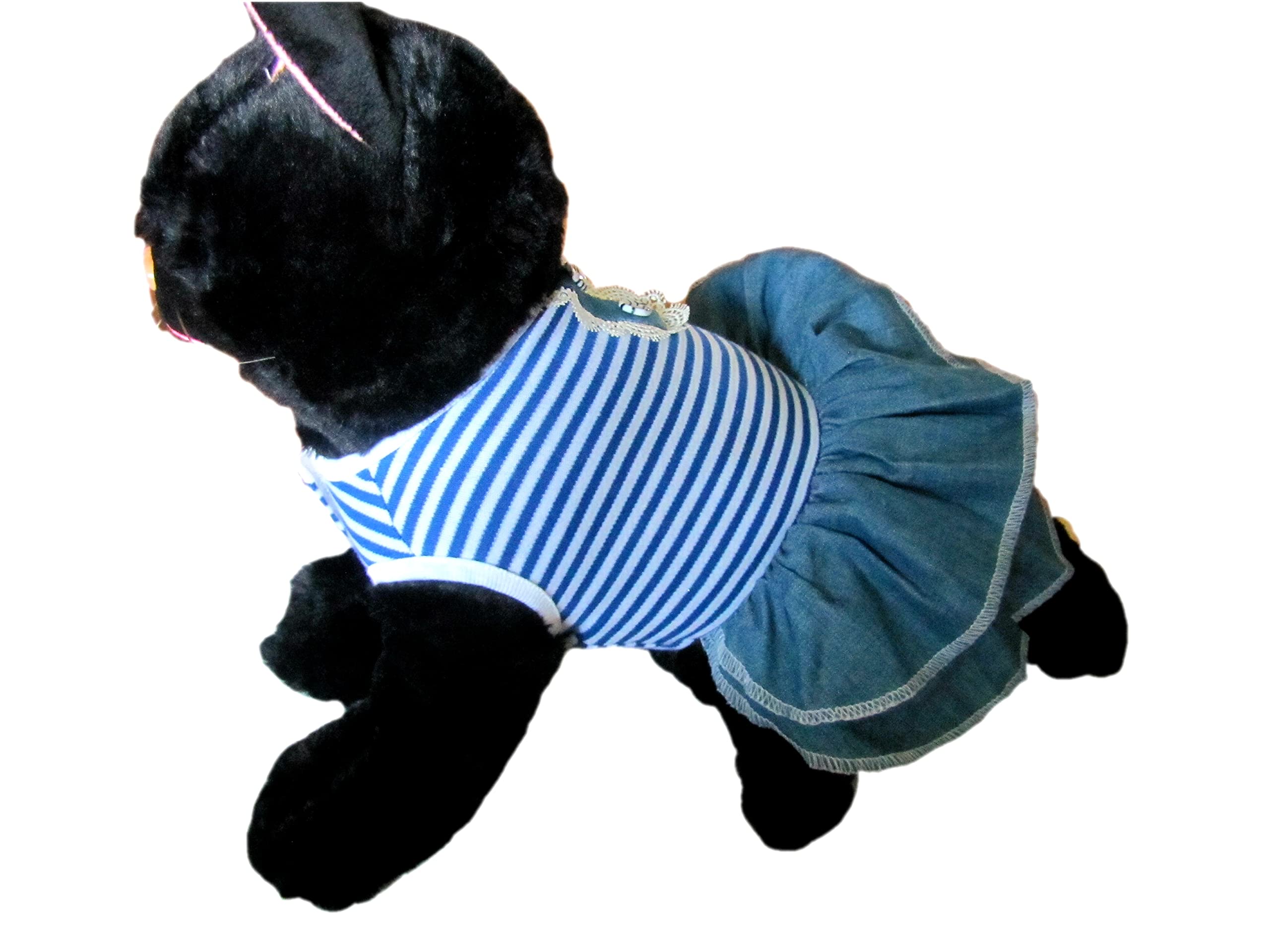 Oz International Denim, Cotton, Hosiery Party Cum Casual Dress with Tutu for Small Medium Dogs, Cats & Puppies. Ideal for Wedding and Parties and Casual wear. (B094QSPY8V) Amazon Price History, Amazon Price Tracker