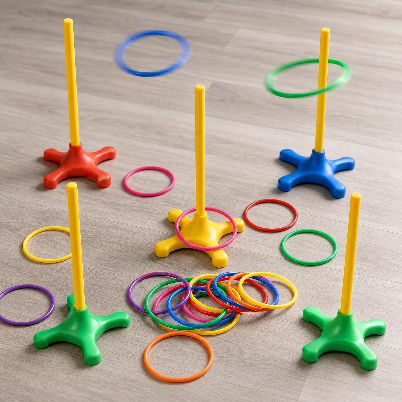 harayaa Juego con Sopors Verticales | Multicolor, Juego Lanzamiento con Bases en, Autoportan, para Fiestas Infantiles