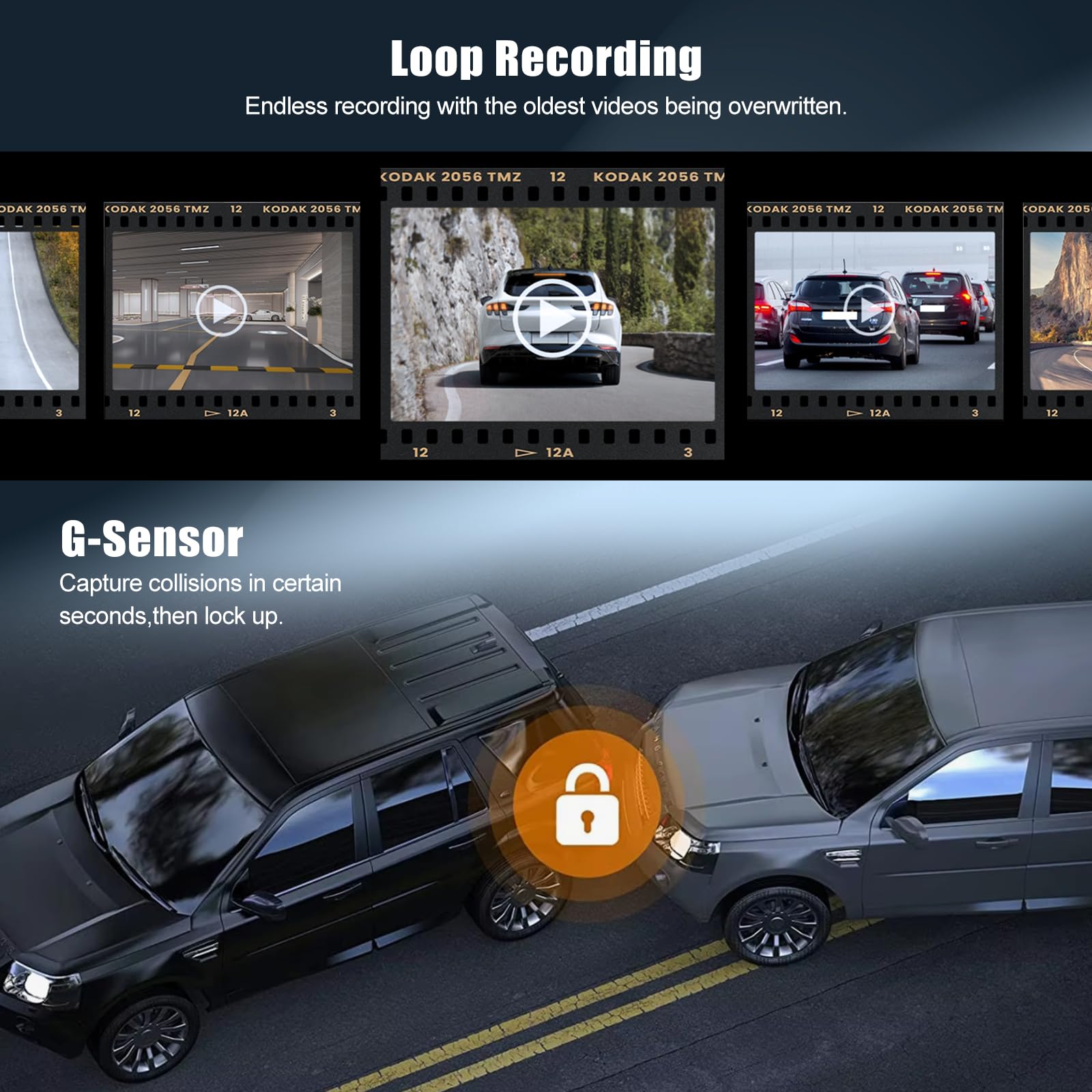 OiLiehu 9,66 Pollici Touchscreen 4K HD Mirror Dashcam con Telecamera Posteriore WiFi Dash Cam per Auto con G-Sensor/WDR/LCA/BSD/Monitor Parcheggio/Registrazione in Loop/Grandangolo 150°/Visione Nott