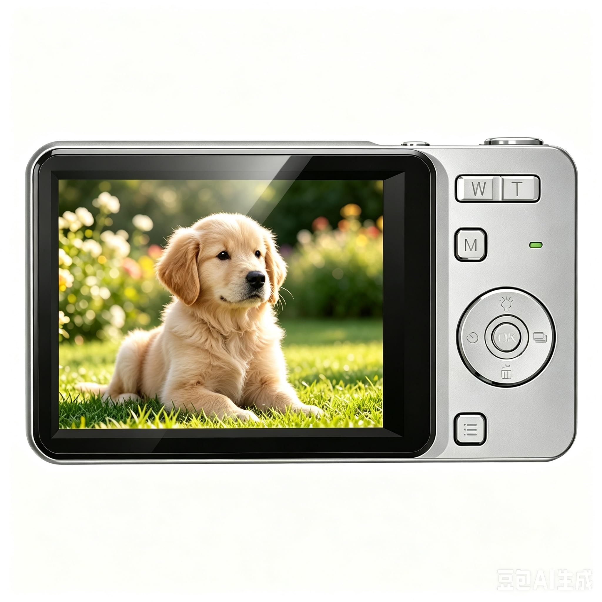 Linhexis Digital Camera 4K Portable Photo Camera 64MP 16X Zoom Image Stabilisation Type C Portable Photography Cam for Vlogging Camera for Kids Teens (Silver)