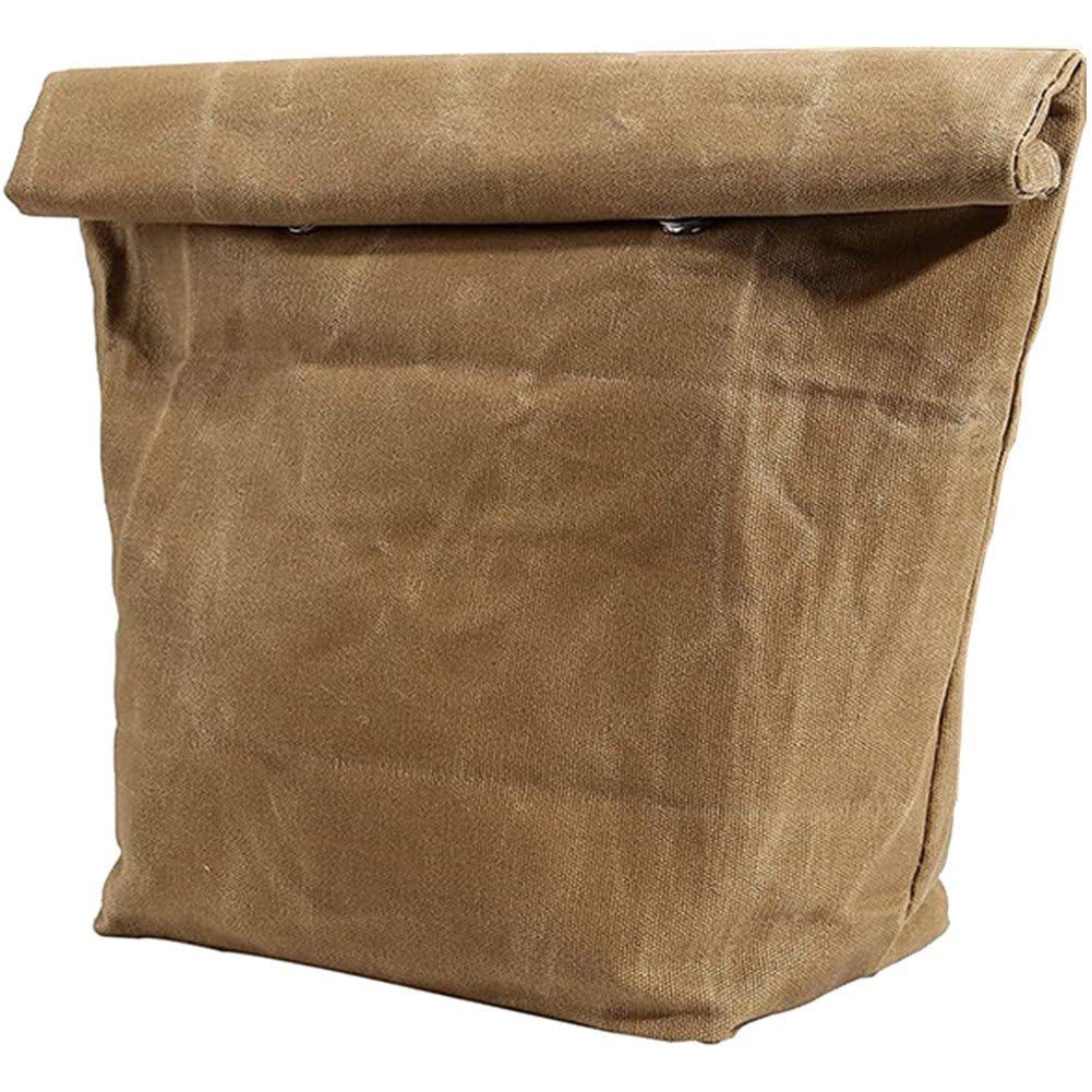 Luxylei Waxed Canvas Lunch Bag, Vintage Reusable for Men & Women, Waterproof Leakproof Insulated Lunch Sack for Work, Office, Picnic