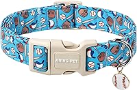 Vista 117 de Aring Pet Collar de algodón, ligero y ajustable, con hebilla de liberación rápida para perros pequeños, medianos y grandes, para cachorros, XS