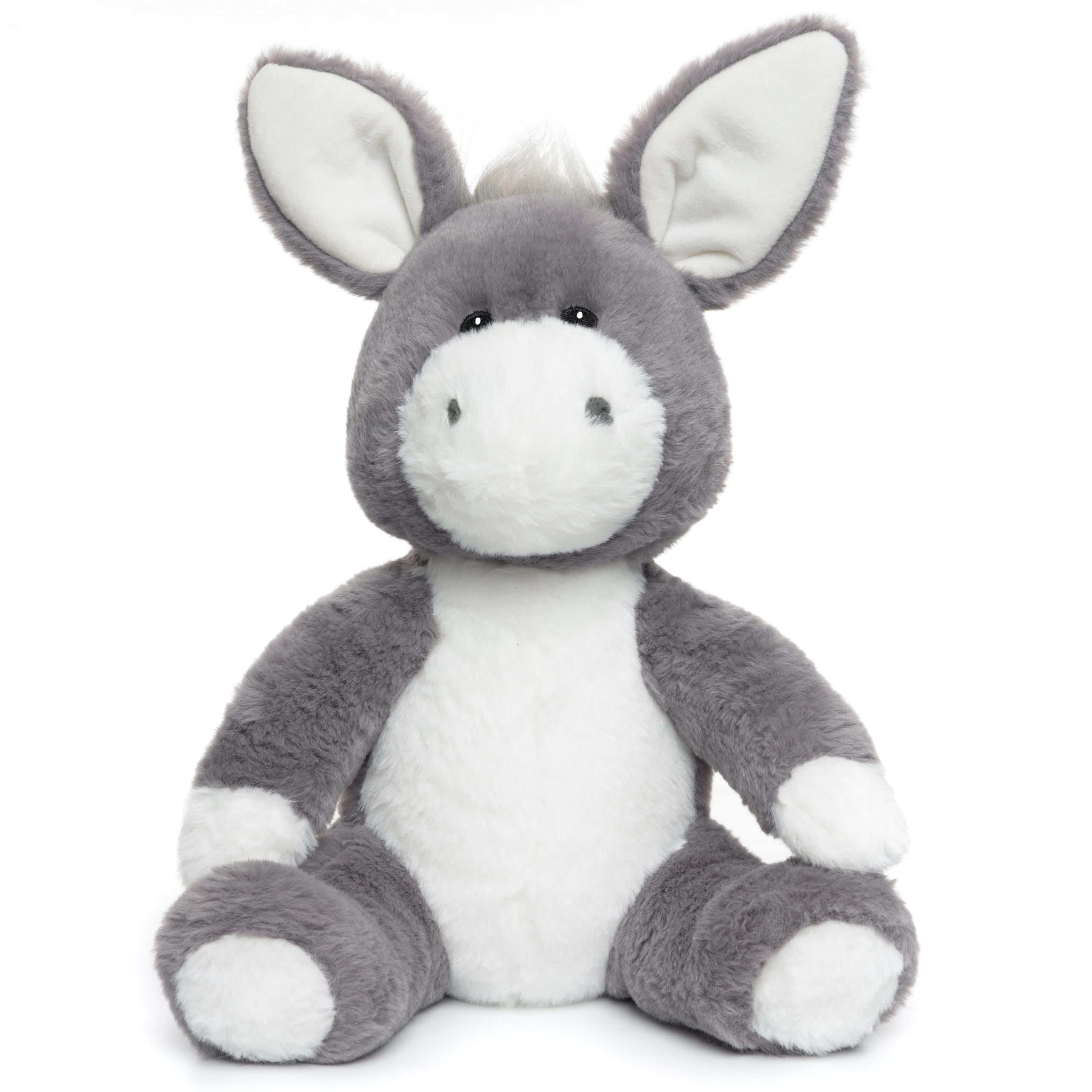 WEIGEDU Adorable Gray Donkey Plush Toy - 12.6 Inch Soft & Cuddly Stuffed Animal Donkey, Perfect for Kids, Babies, Toddlers - Farm Animal Gift