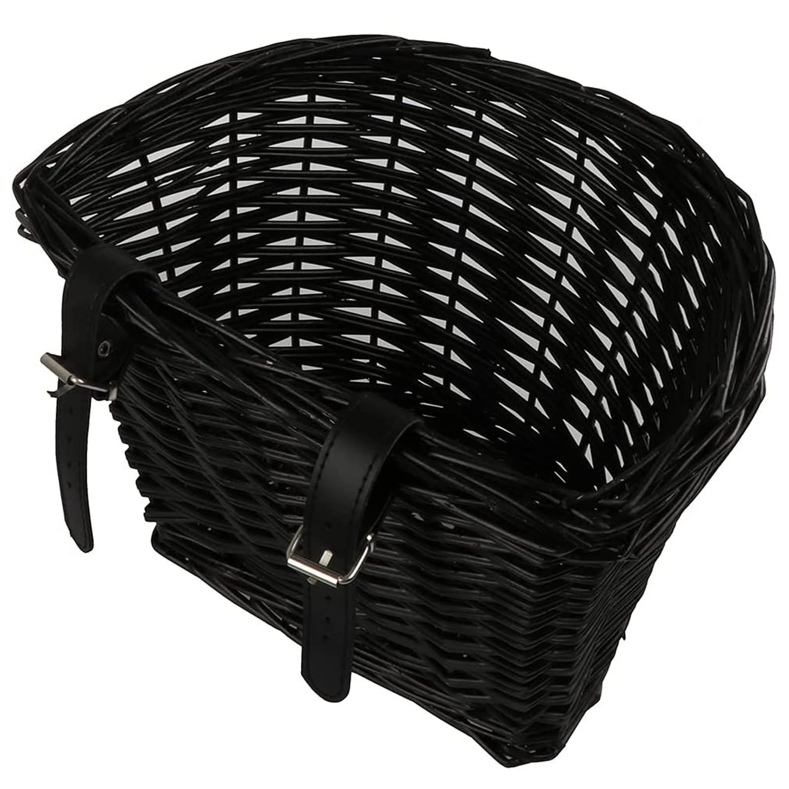 AVASTA Cestino per Bici per Bambini in Vimini per 12 14 16 18 20 Pollici Bici per Ragazze Scooter Triciclo Accessori per Bici per Bambini con Cinghie in Pelle Colori Multipli