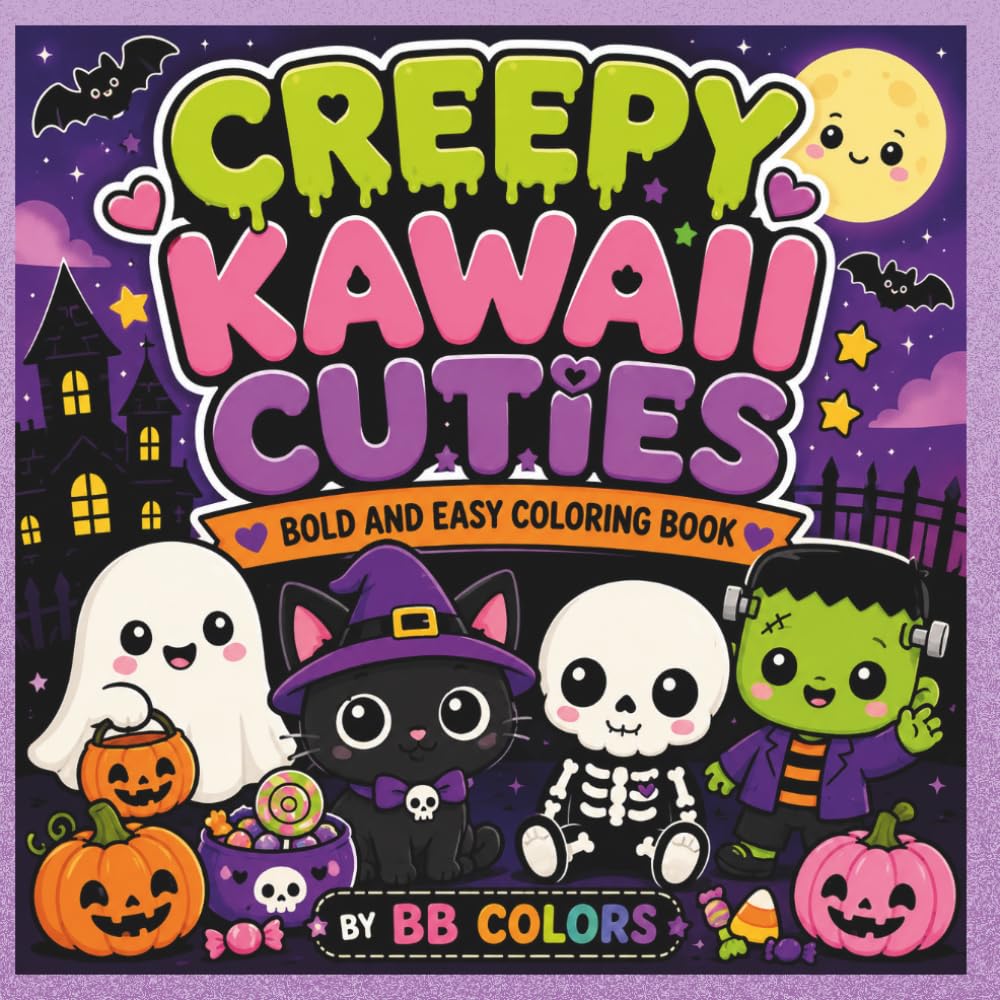 CREEPY KAWAII CUTIES: BOLD AND EASY COLORING BOOK