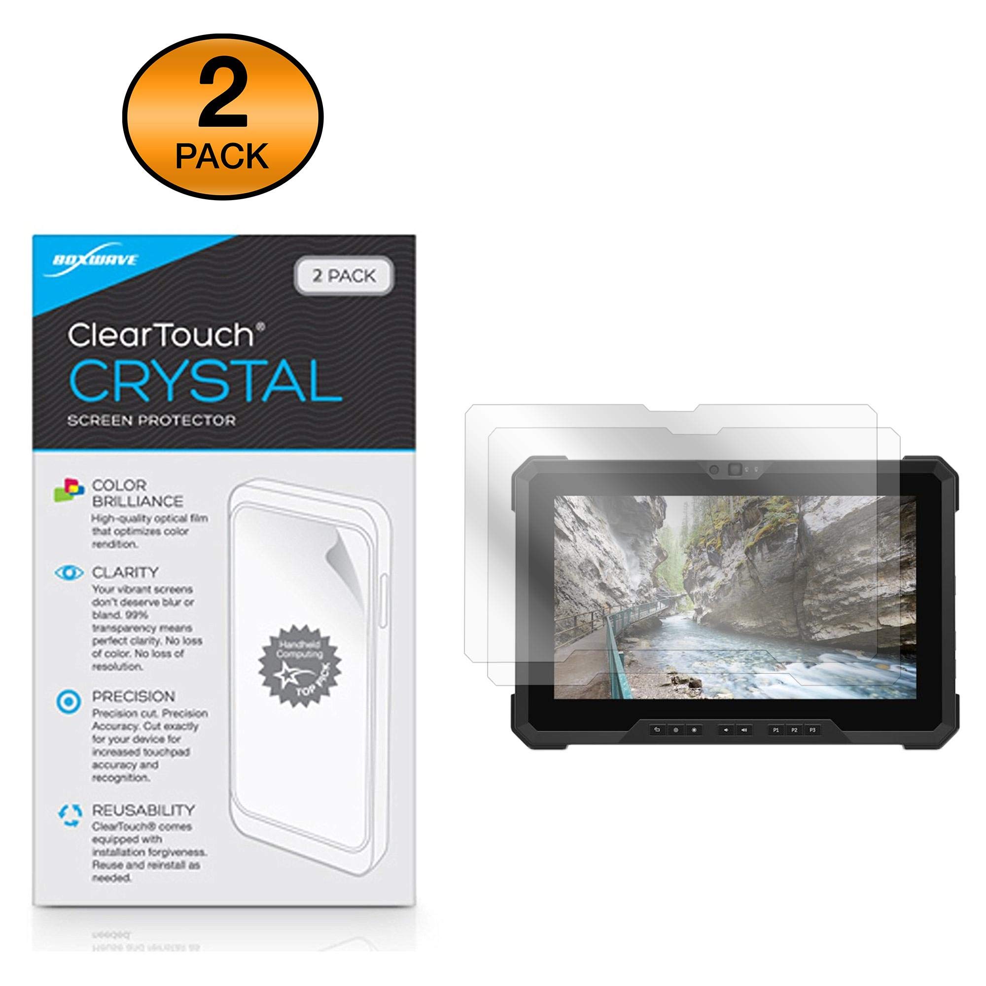 BoxWave Screen Protector Compatible with Dell Latitude 7220 Rugged Extreme - ClearTouch Crystal (2-Pack), HD Film Skin - Shields from Scratches for Dell Latitude 7220 Rugged Extreme
