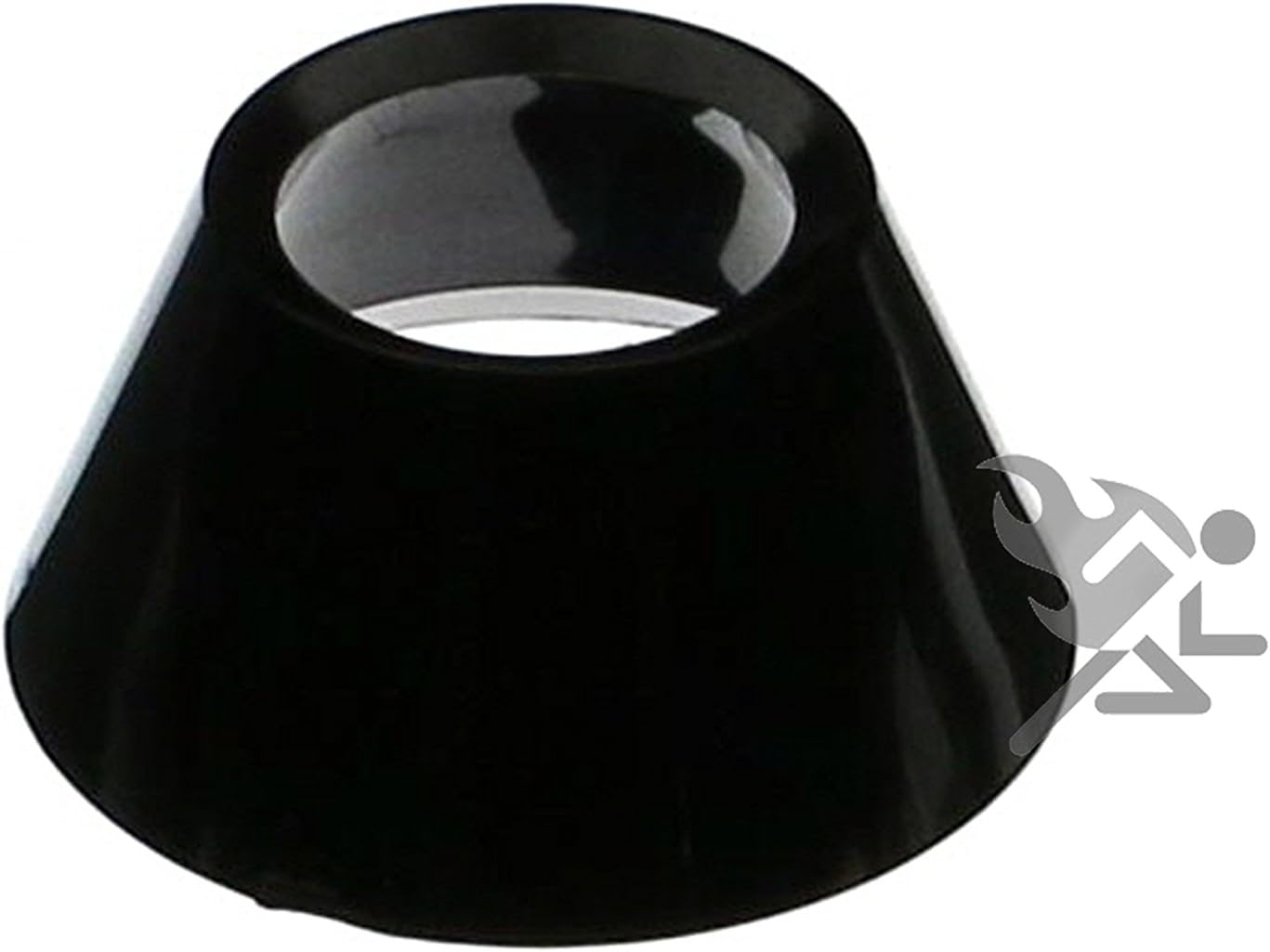 OnFireGuy Round Reversible Cone Display Stand for Golf Ball Baseball Marbles Egg Sphere Puzzle Balls, 10 Pack (Black)