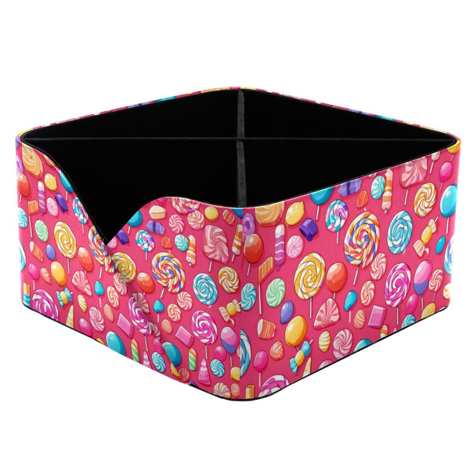 Porte-stylo rectangulaire rose bonbon pour fournitures artistiques et cosmétiques
