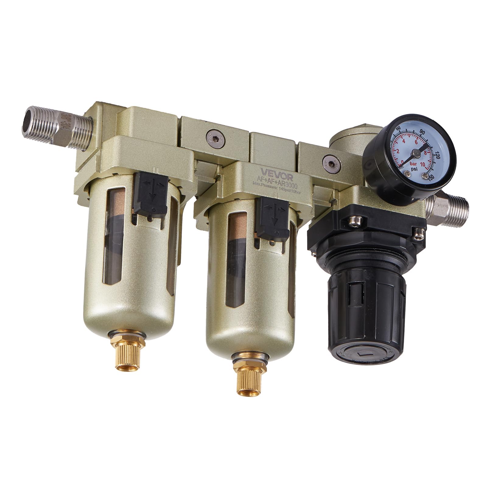 VEVOR Air Compressor Filter Regulator - Dry & Clean Air -10 VEVOR Air Compressor Filter Regulator - Dry & Clean Air -10
