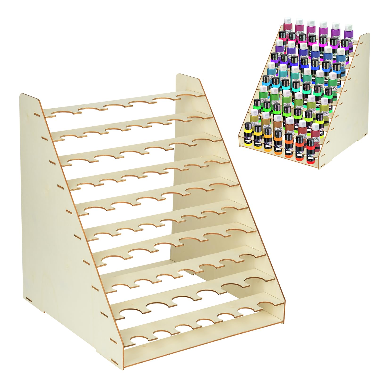 Rangement de peinture acrylique pour un atelier de loisirs créatifs net