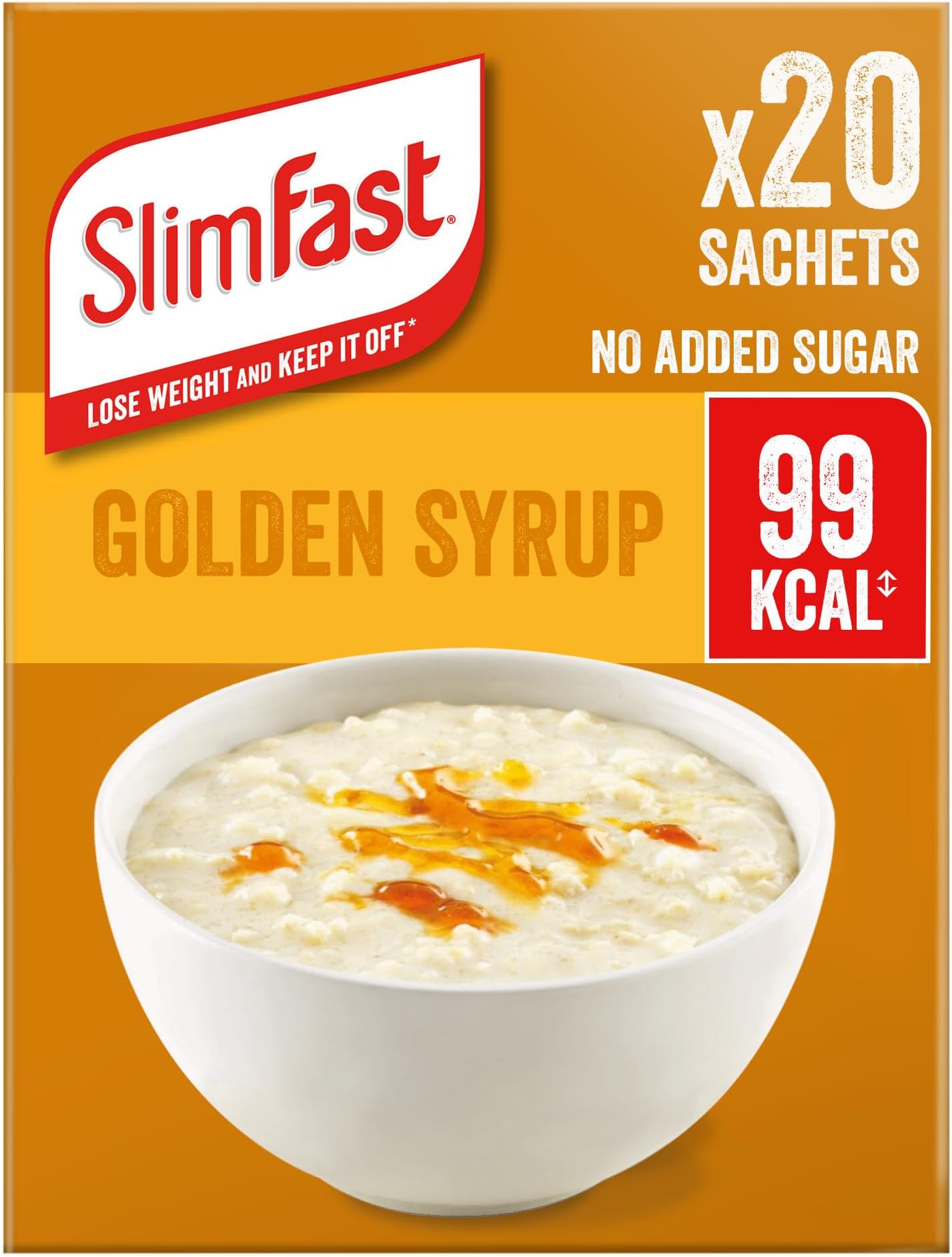Golden Syrup Flavour Porridge, No Added Sugar, High in Protein, 20 x 29g Multipack