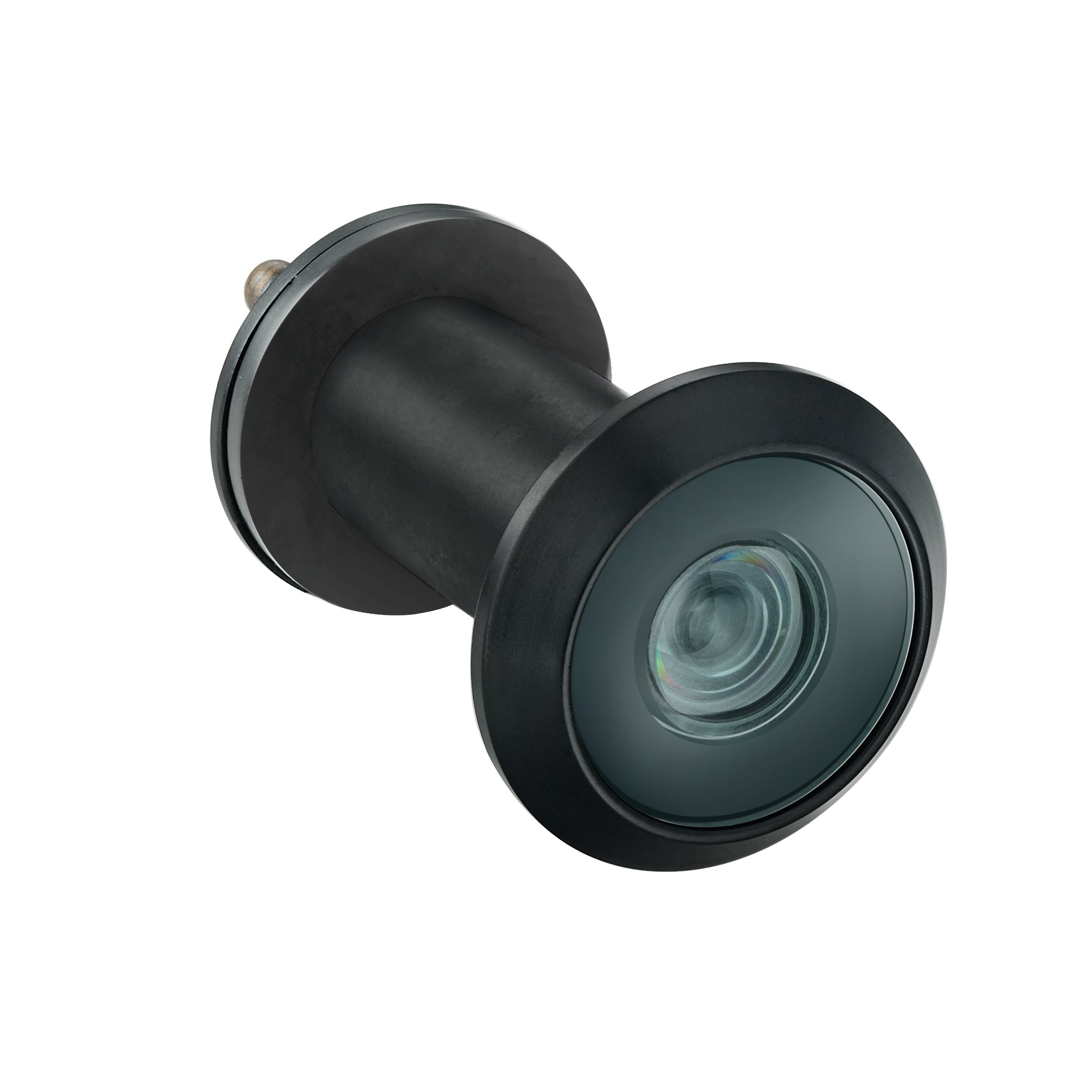 TOGU TG3016YG-BC UL Listed Solid Brass HD Glass Lens 220-degree Door Viewer Peephole With Heavy Duty Privacy Cover For 1-3/8" To 2-1/6" Doors, Matt