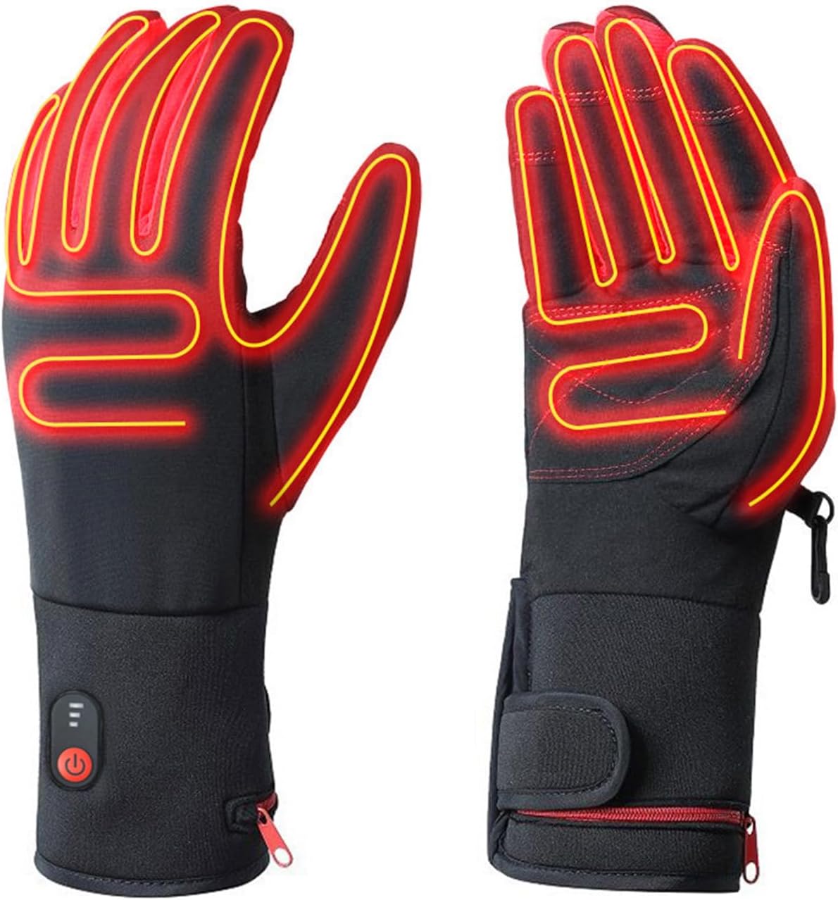 Rechargeable Heated Gloves with 3 Heat Settings, Quick & Windproof Nylon for Outdoor Winter Use Wear Windproof Heated Gloves