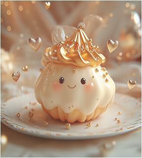 Cute Cream Puff with Golden Dishwasher Magnet Cover Waterproof Easy Update Magnectic Sticker Wash Machine Refrigerator Magnet Decals for Home Kitchen Decoration 23x26 Inch