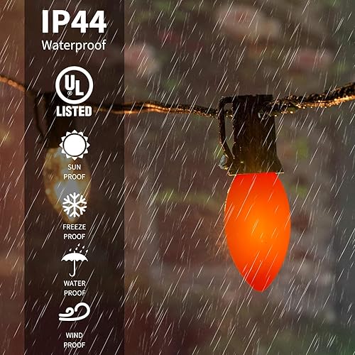 Miniatura 5 de GOOTHY Paquete de 25 bombillas LED multicolor C9 de Navidad, bombillas de repuesto C9 para cadena de luces de Navidad al aire libre, bombillas LED