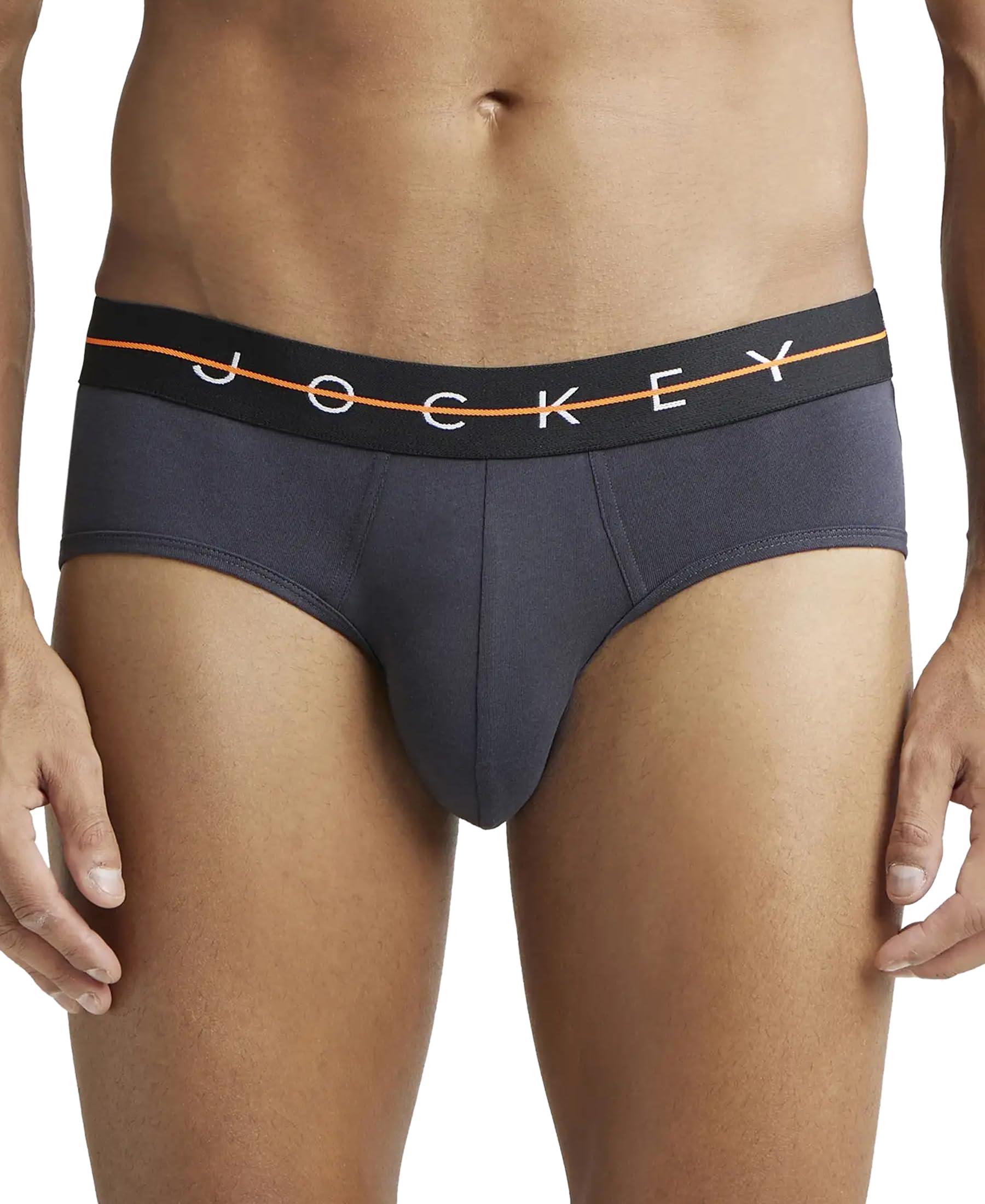 Jockey NY15 Men's Super Combed Cotton Elastane Stretch Solid Brief with Ultrasoft Waistband