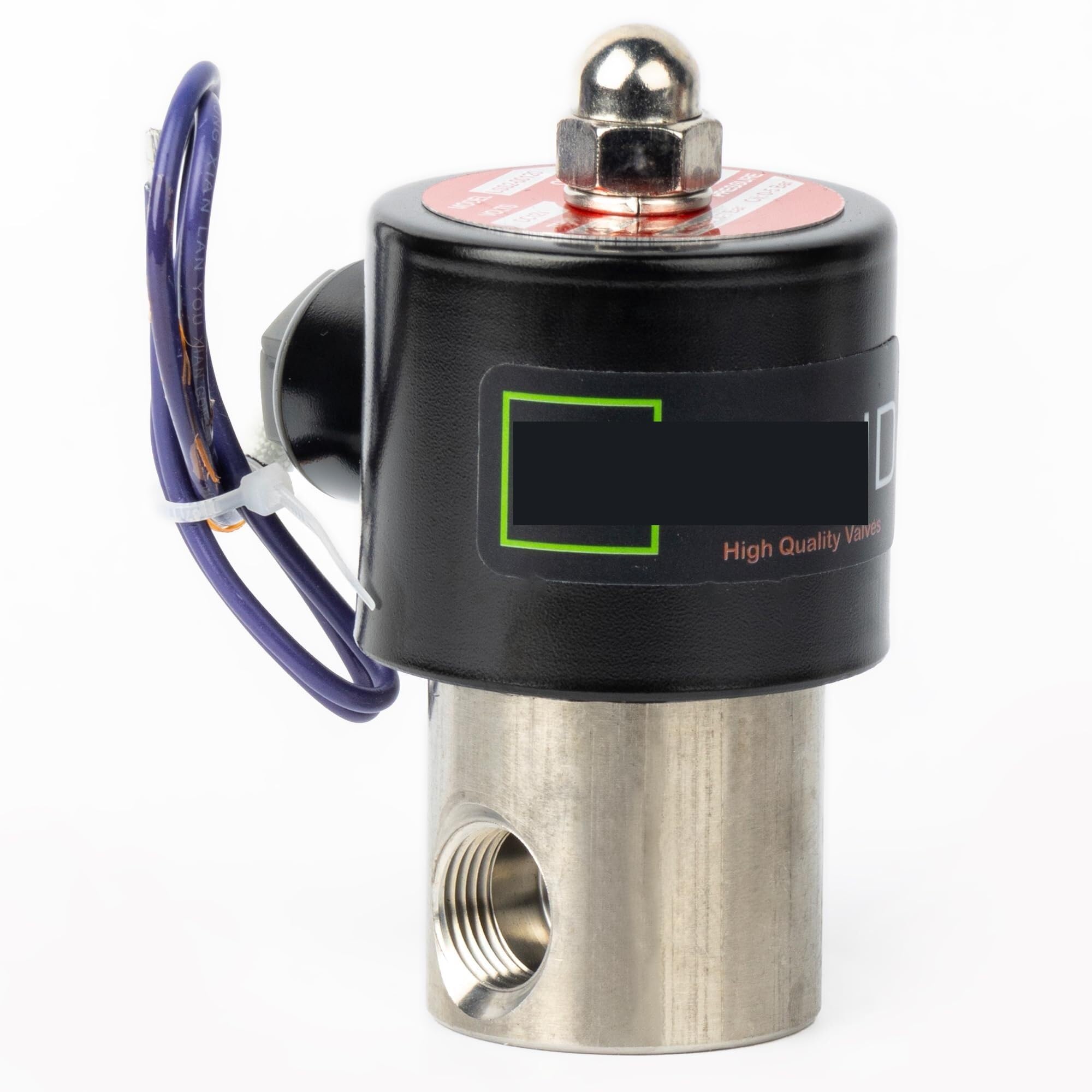 Électrovanne 3/8 normalement fermée inox vanne électrique 12V CC