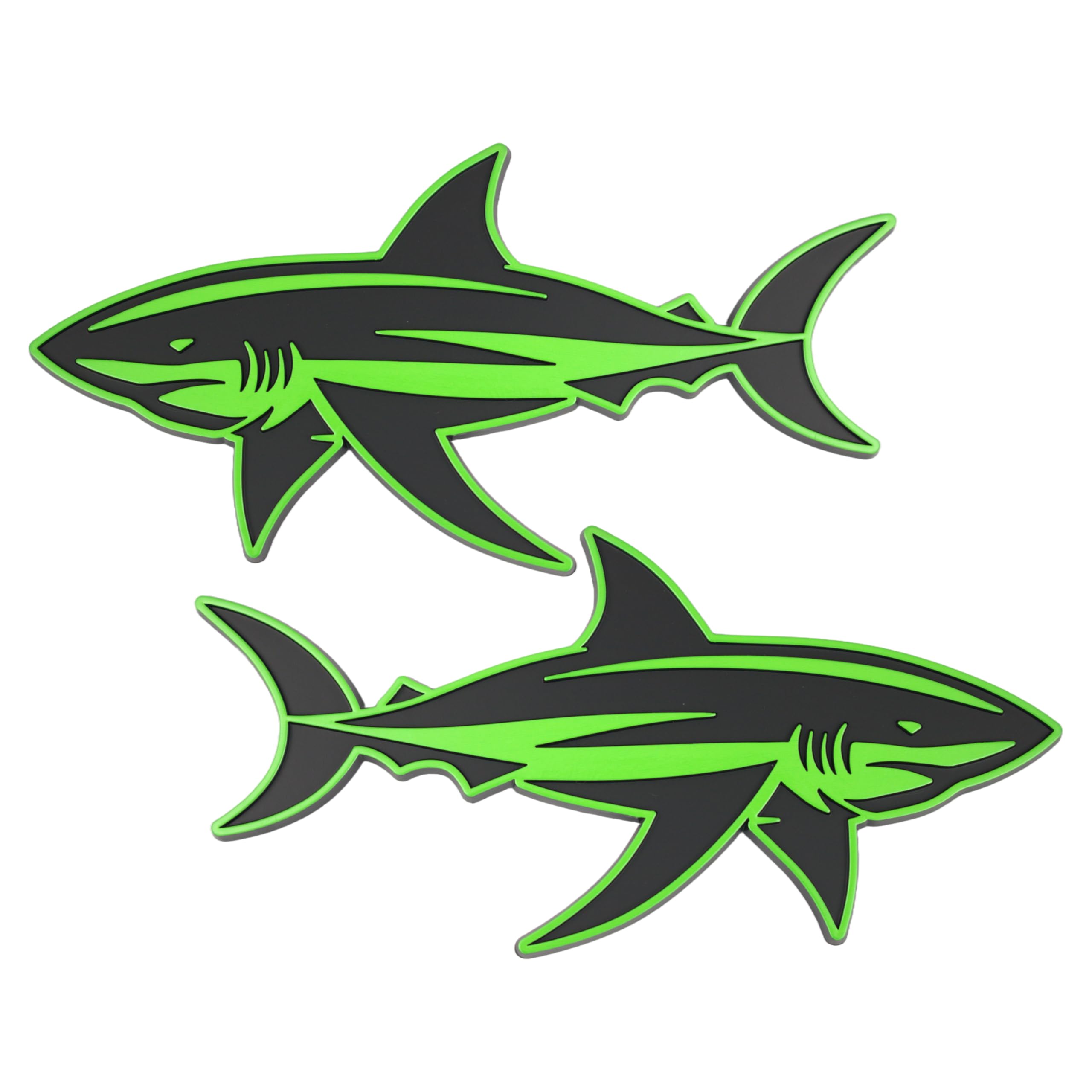 Emblema de tiburón 3D verde para personalizar el capó o maletero de tu coche (Pack de 2 piezas) 7