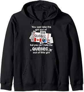 Quebec Boarding Pass - Quebec Girl - Quebec Zip Hoodie