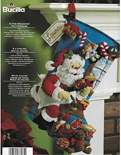 Bucilla - 86165 - Juego de apliques de media de fieltro 18 pulgadas