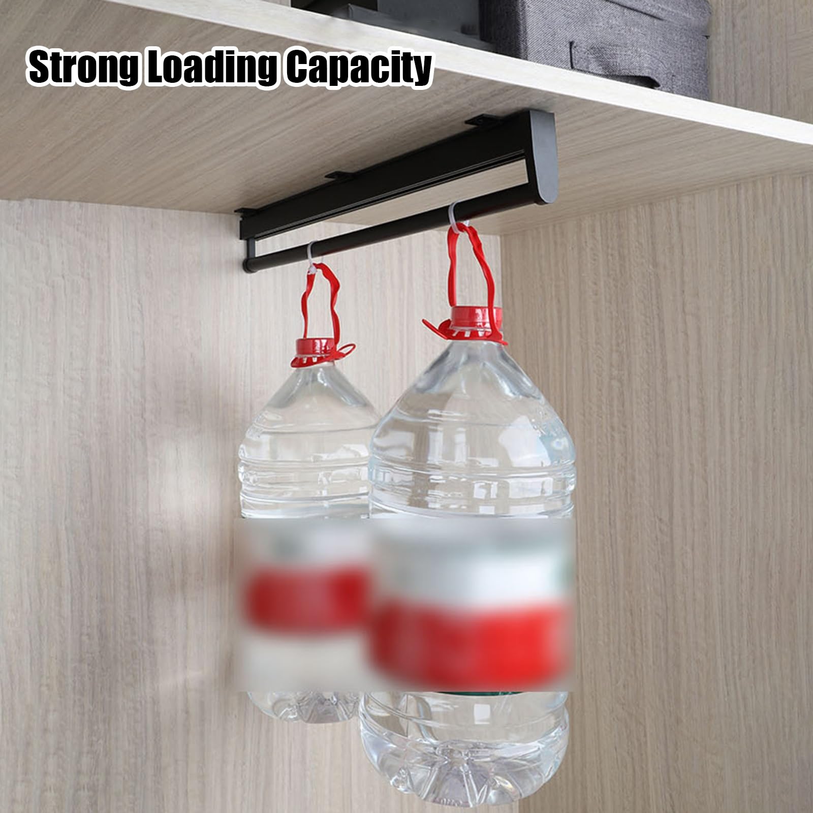 Oszczędność miejsca aluminiowy drążek do szafy wysuwany drążek do szafy 2,598 cm do pralni przedpokoju szafki i hotelu czarny sufit wieszak na ubrania 44 cm