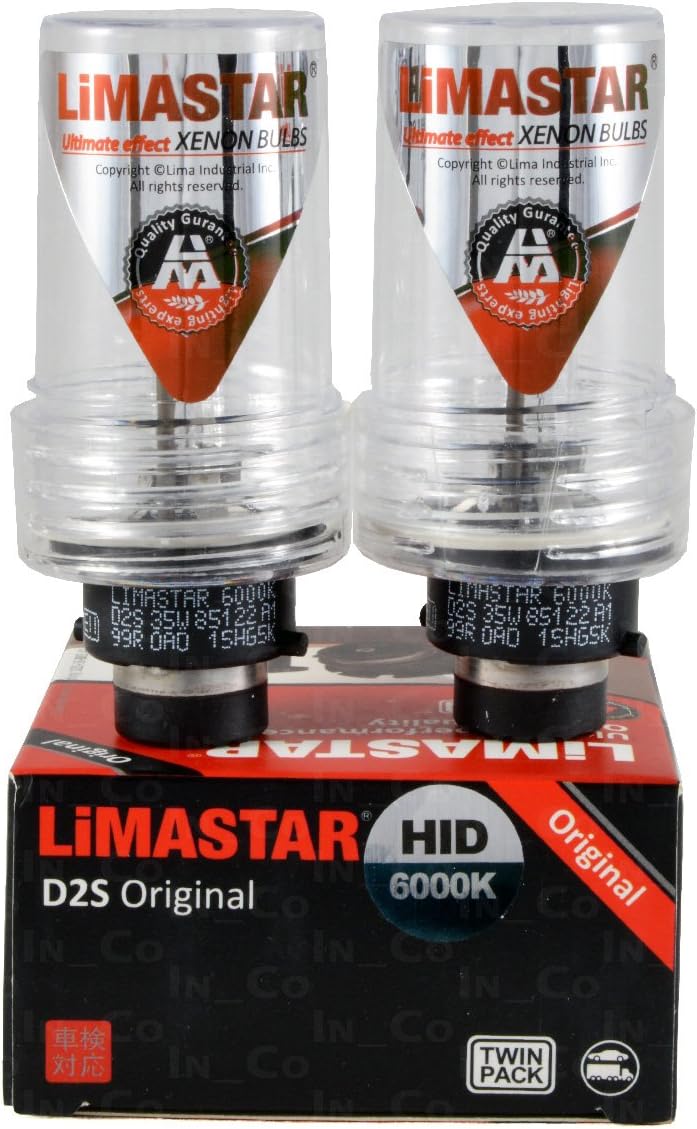 2 x Genuine Lima D2S 6000 K Laser White Ultra Xenon Burner Original Lima HID 6000 K Super White
